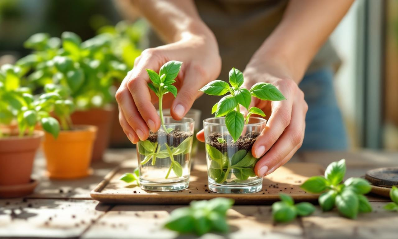 Il trucco del giardiniere per moltiplicare il basilico gratis